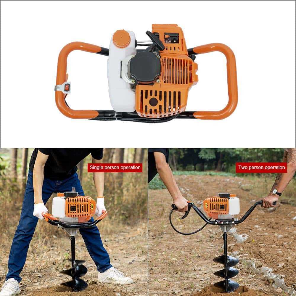 YIYIBYUS 52 cc Gasoline Engine Single-Cylinder 2-Stroke Post Hole Digger with 4 in./6 in./8 in. Bits - Shop Hardware Tools Online Store