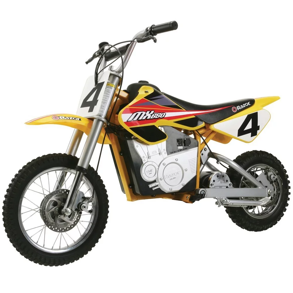 Razor 15165070 MX650 Dirt Rocket Electric Motocross Bike Bundle with 1 Year Extended Protection Plan