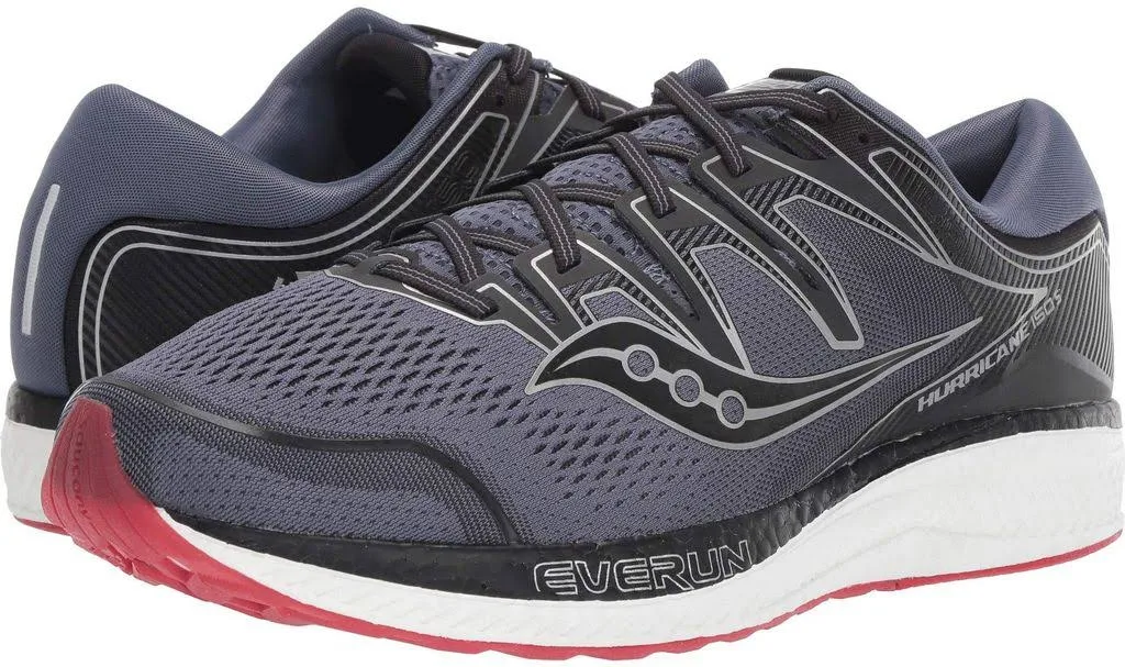 Men&s Saucony Hurricane ISO 5 WIDE-Grey/Black - (Size 11.5)