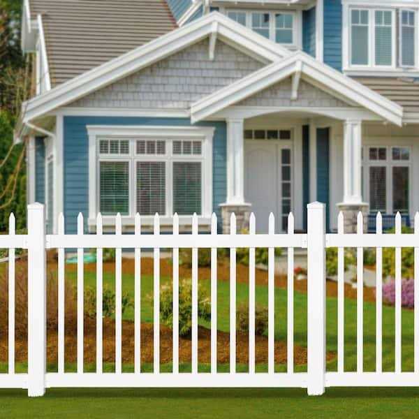 WamBam Fence No-Dig Permanent 4 ft. x 6 ft. Nantucket Vinyl Picket Fence Panel with Post and Anchor Kit - Shop Hardware Tools Online Store