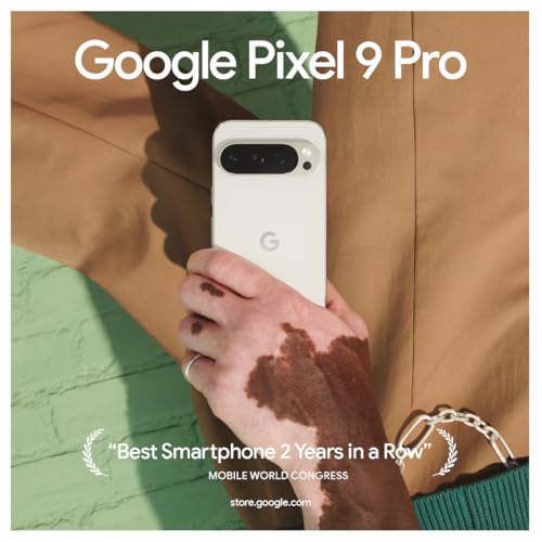 Google Pixel 9 Pro - Unlocked Android Smartphone with Gemini, Triple Rear Camera System, 24-Hour Battery, and 6.3" Super Actua Display - Obsidian - 128 GB