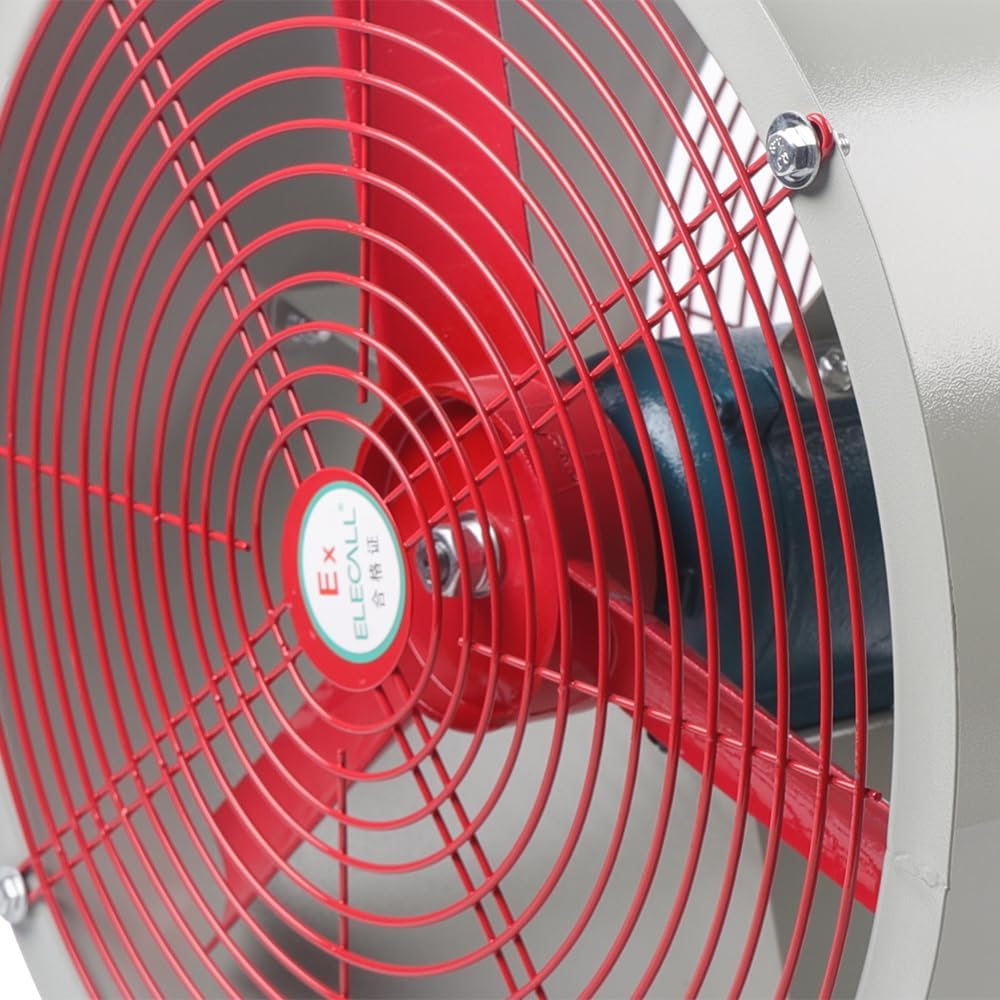 Explosion Proof Fan, 16" Explosion-proof Axial Exhaust Fan, 370W Spray Booth Paint Fumes Exhaust Fan, 1450RPM High Velocity Extractor Fan Blower, for Factories Warehouse Kitchen Workshop