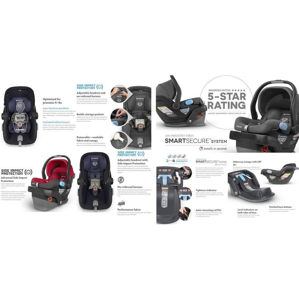 UPPAbaby Cruz Stroller Mesa Car Seat Bundle Jake Black