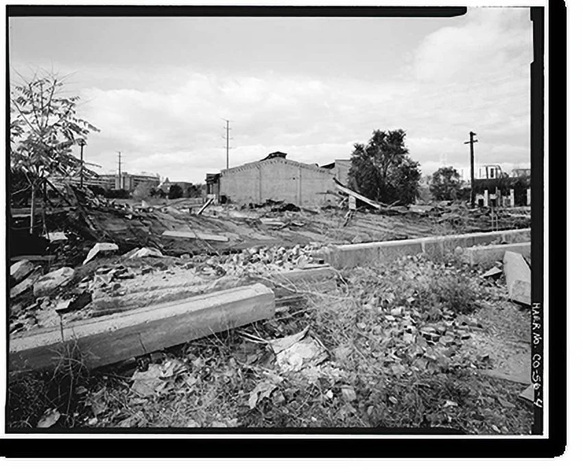Historic Framed Print, Colorado & Southern Railway Denver Roundhouse Complex, Seventh Street, East of South Platte River, Denver, Denver County, CO - 4, 17-7/8" x 21-7/8"