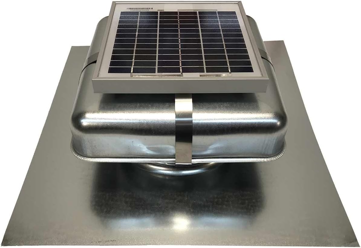 Solar Roof Vent - Solar Attic Fan - Solar RoofBlaster with Galvanized Vent