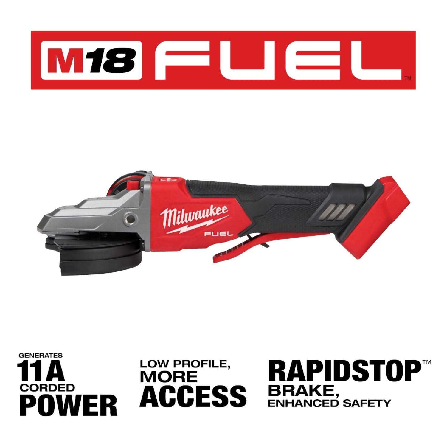 2886-20 Milwaukee M18 FUEL 5 Flathead Braking Grinder - Shop Hardware Tools Online Store