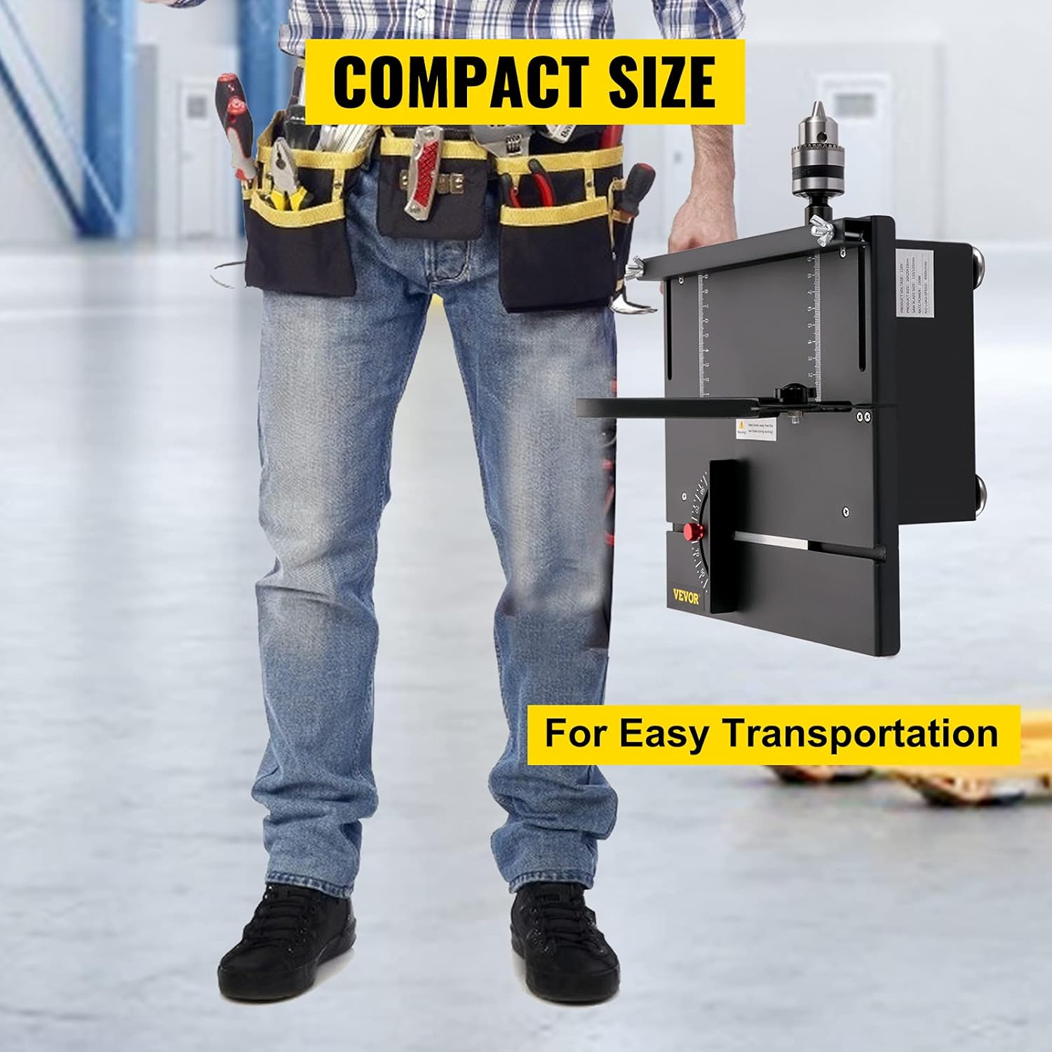 VEVOR Mini Hobby Table Saw for Woodworking DIY, 7 level power adapter, 200W 4000RMP Multifunctional Table Saws, 1.57in Cutting Depth, Cutting/Polishing Set.