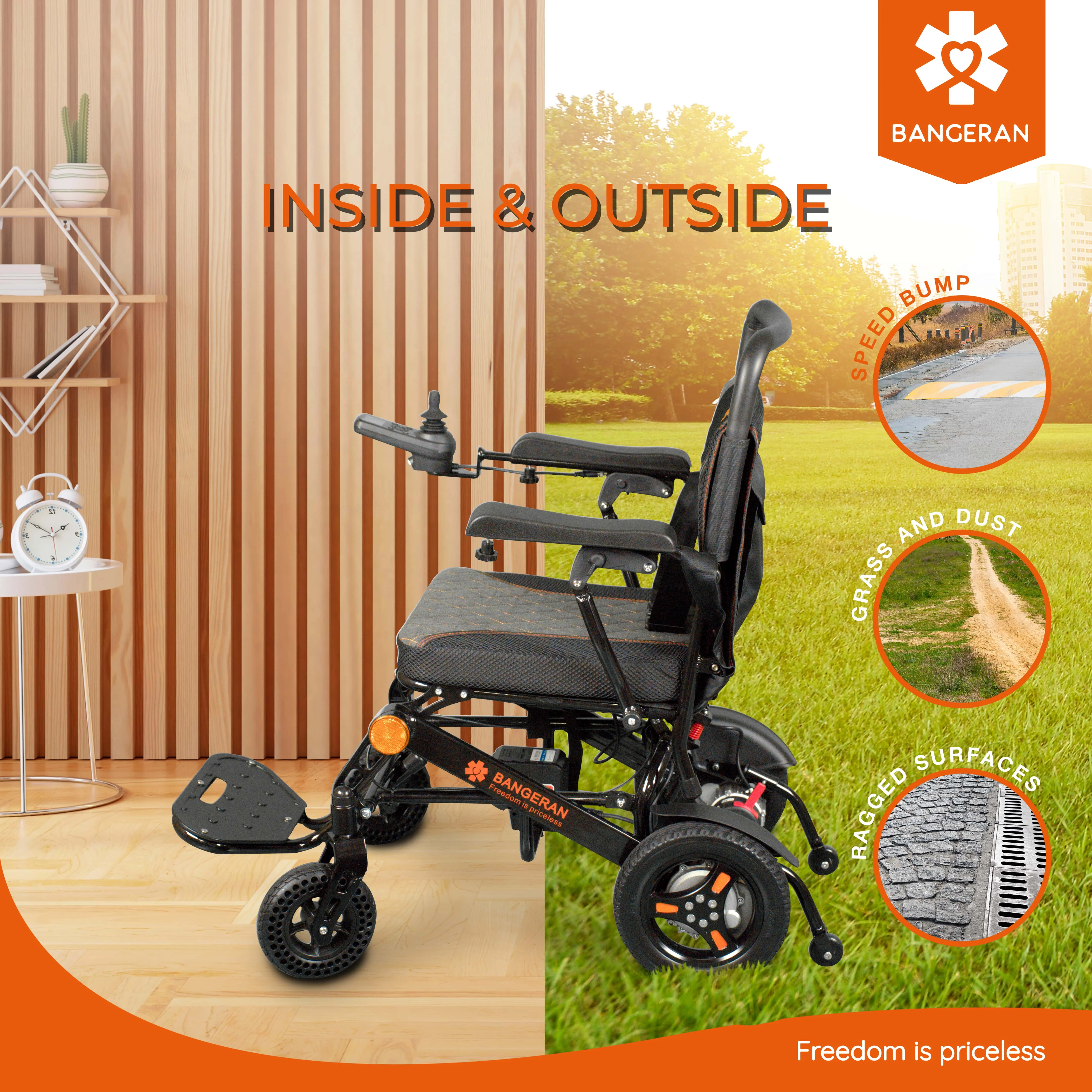 Pegasus Ultra Lightweight Foldable Pediatric Electric Wheelchair | Wheelchairs for Children & Small-Statured People | Wheelchair Accessories - Digital Joystick with USB Port & Headlight | Black - Curated Treasures Market