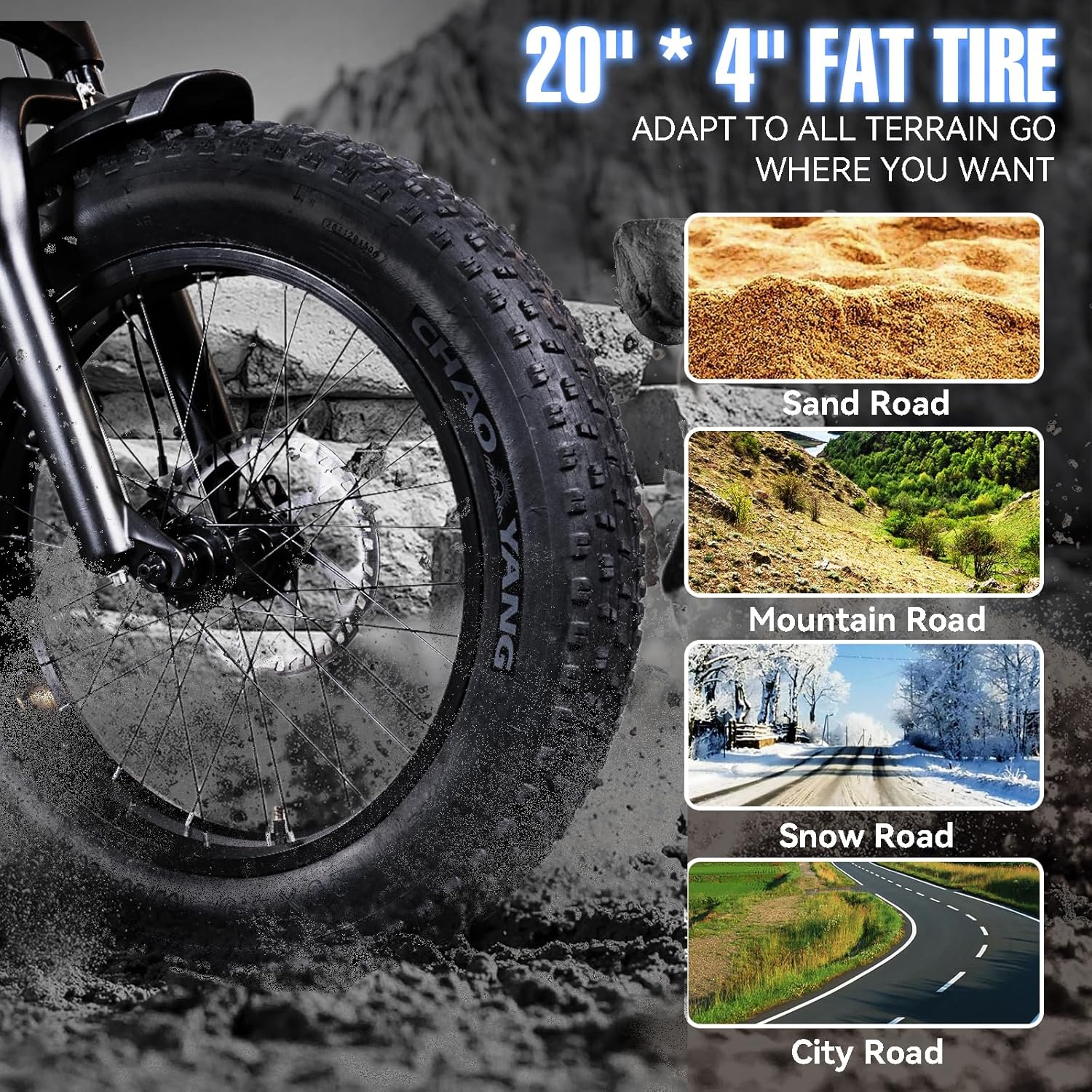 Electric Trike Adults 750W Motor 20" Fat Tire 3 Wheel Electric Bike Dual Removable Batteries Adult Electric Tricycle 50 Miles Range Electric Cargo Bike for Seniors Women Men Outdoor Beach Snow