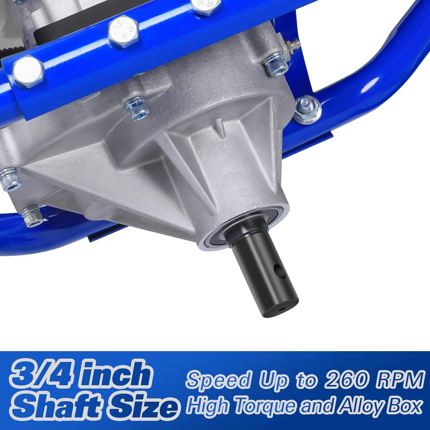 Post Hole Digger Gas Powered, 52cc 2.4 HP 2 Stroke Engine Earth Auger with 8" Drill Bit, EPA Compliant Post Hole Auger