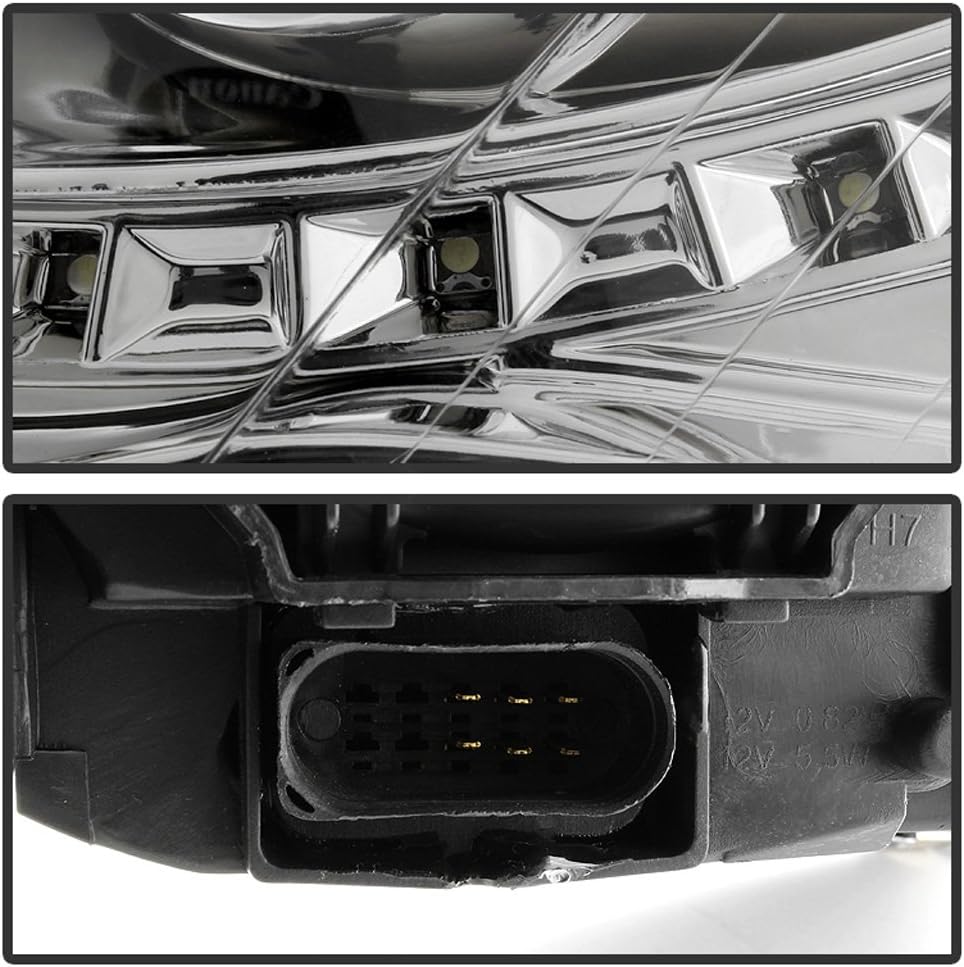 ACANII - For 2006-2008 Audi A4 S4 B7 SMD LED DRL Halogen Type Projector Headlights Driver + Passenger Side