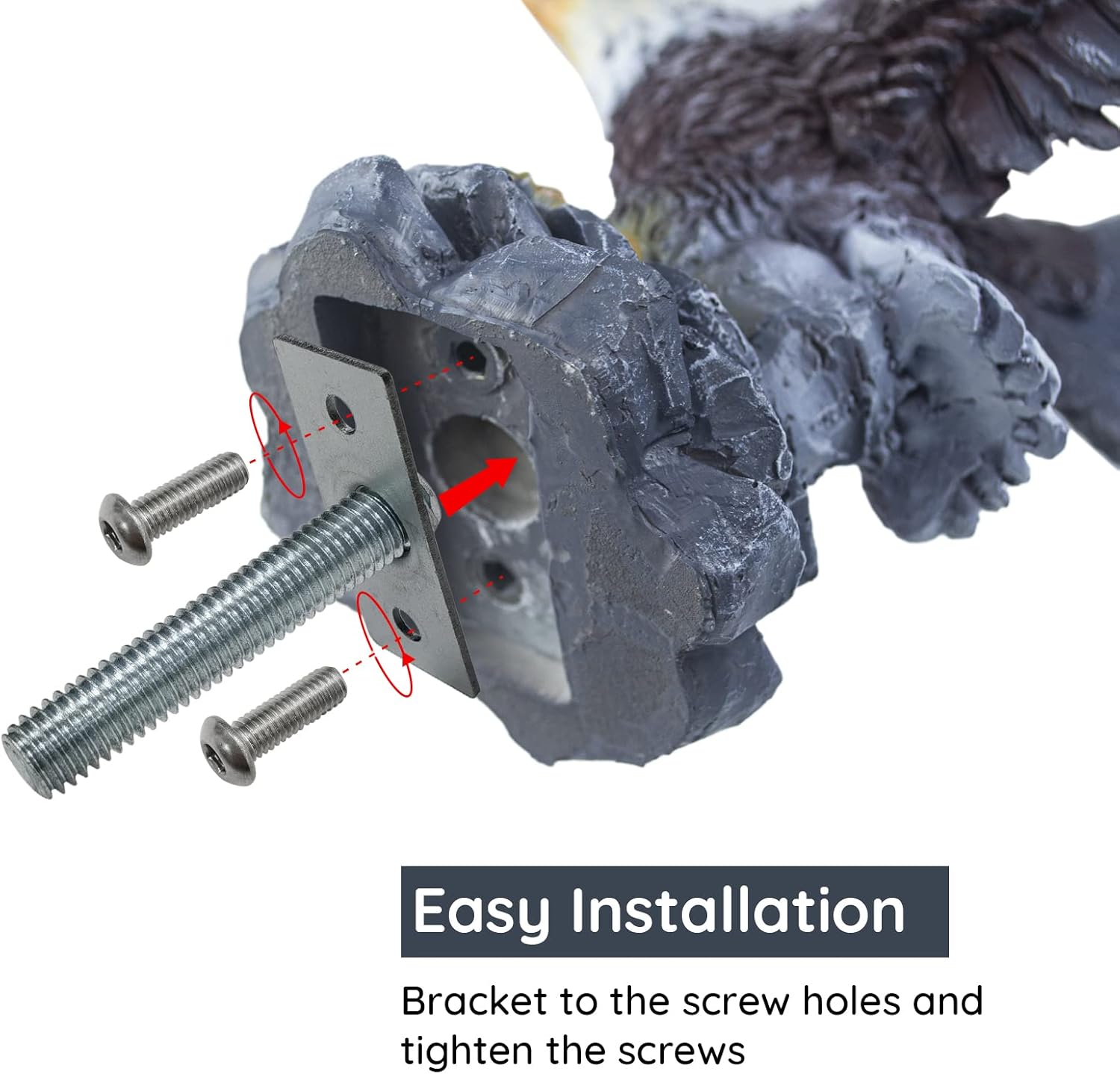 Eagle Flag Pole Topper Outdoor Waterproof Flagpole Finial 10.62 Inch Eagle Topper Ornament
