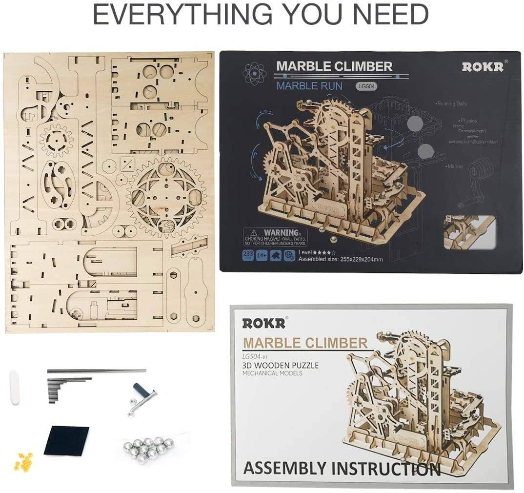ROKR 3D Wooden Puzzle-Mechanical Model-Wooden Craft Kit-DIY Toy-Tower Coaster