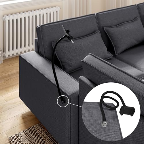 Modular Sectional Sofa, Convertible U Shaped Sofa Couch with Central Console & USB Ports, 7 Seat Modular Sectionals Couch with Chaise and Storage for Living Room, Light Grey
