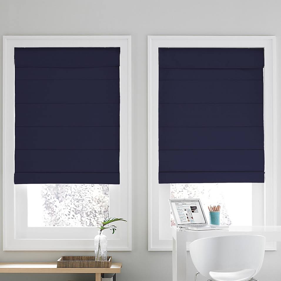 Real Simple Cordless Roman Cellular 52x22 x 72x22 Shade in Navy