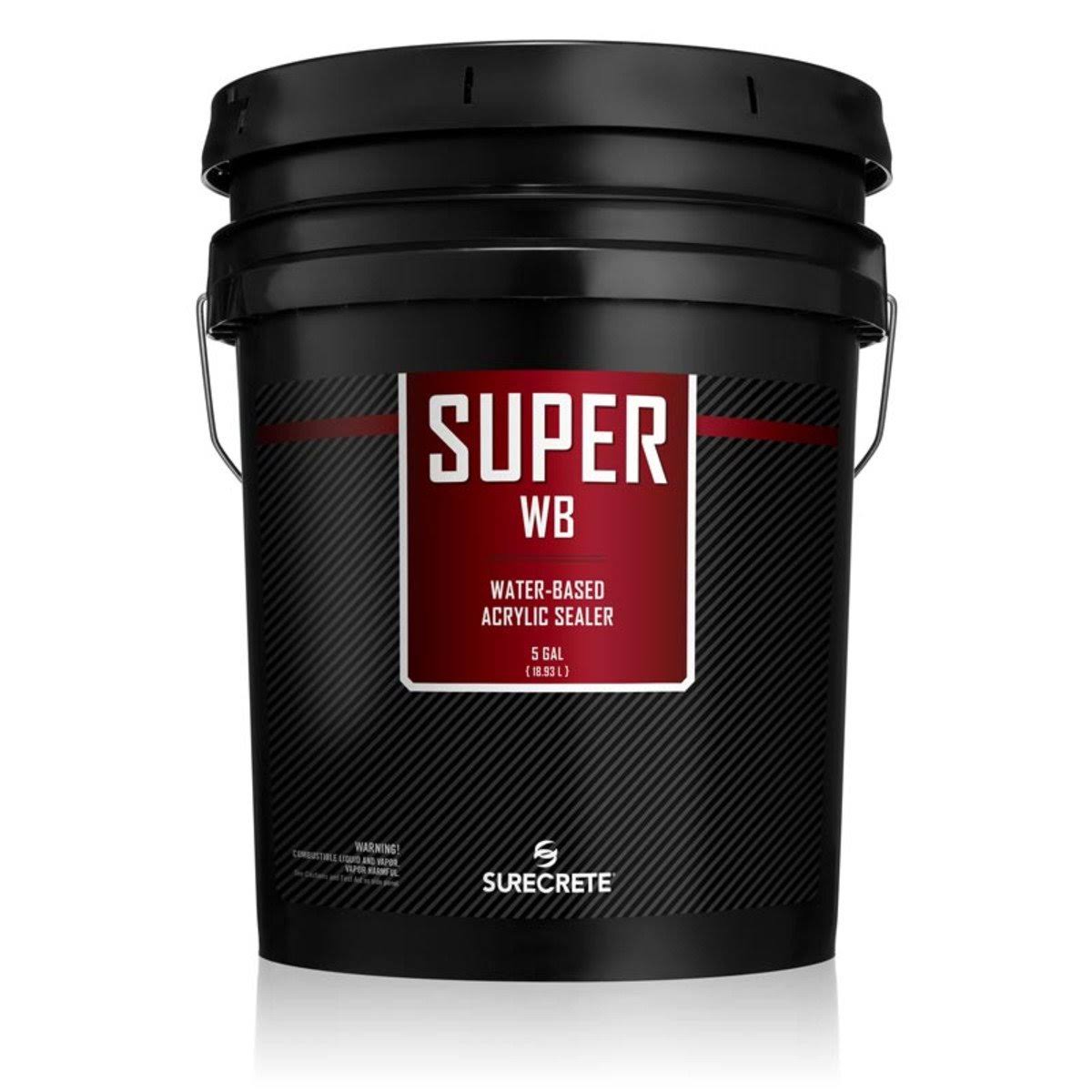 Surecrete Super WB Water-Based Clear Acrylic Concrete Sealer - 5 Gallon 5 Gallon / Low Luster
