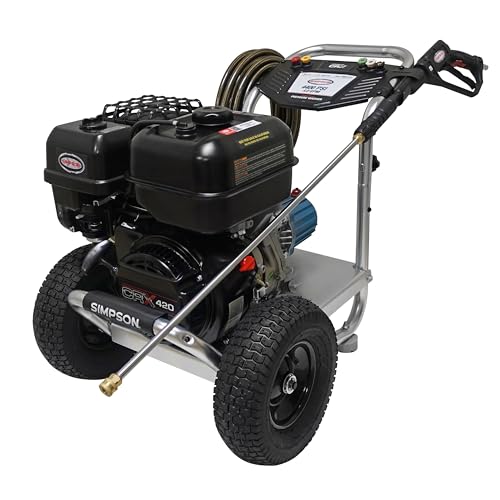 Simpson Cleaning 4200 PSI Gas Pressure Washer, 4.0 GPM Power Washer for Commercial Use, Honda GX390 Engine, 50-Foot Steel-Braided Hose, Aluminum Series, 49-State (ALH4240)