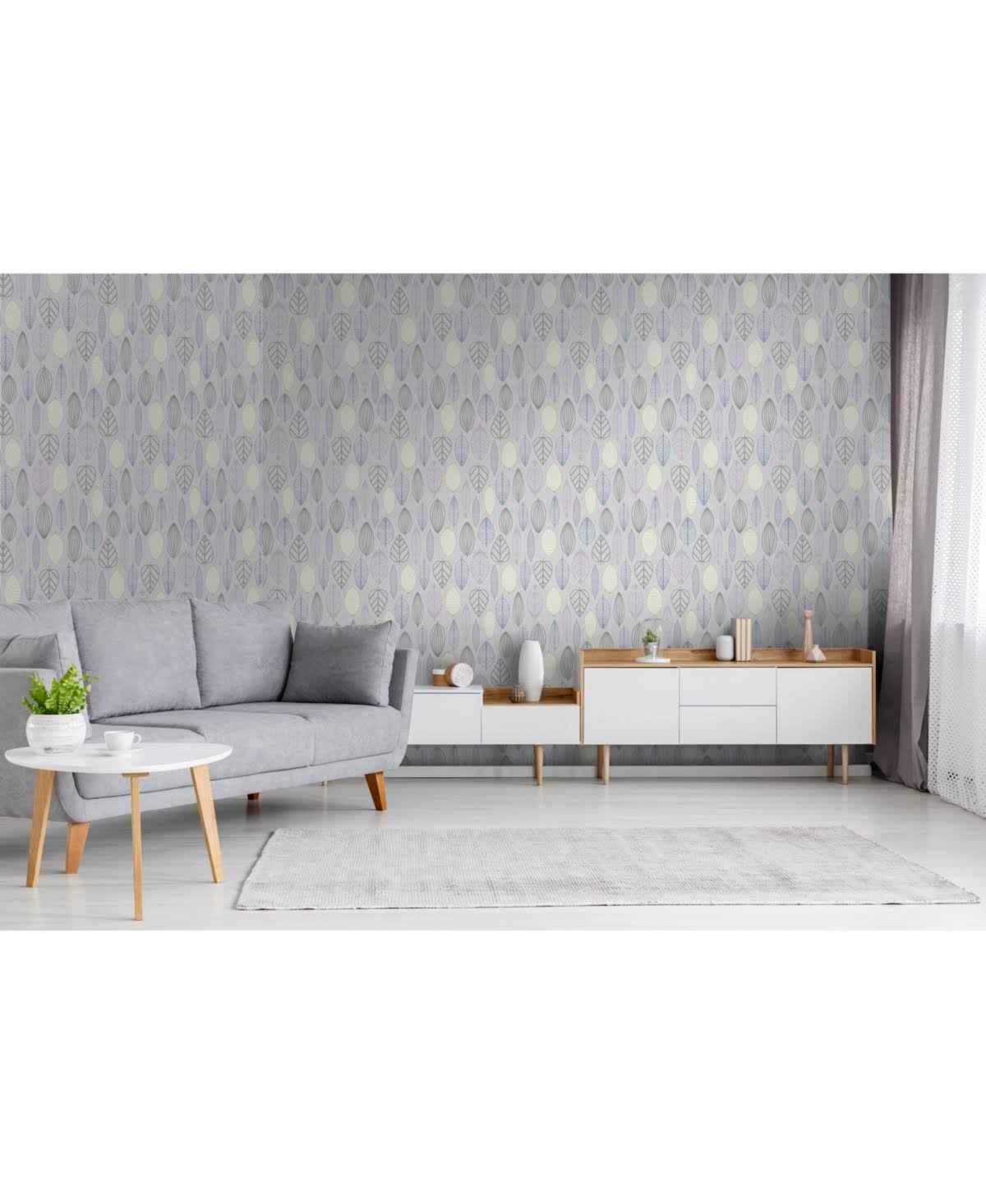 Graham u0026 Brown Highland Scandi Leaf Wallpaper, Copper