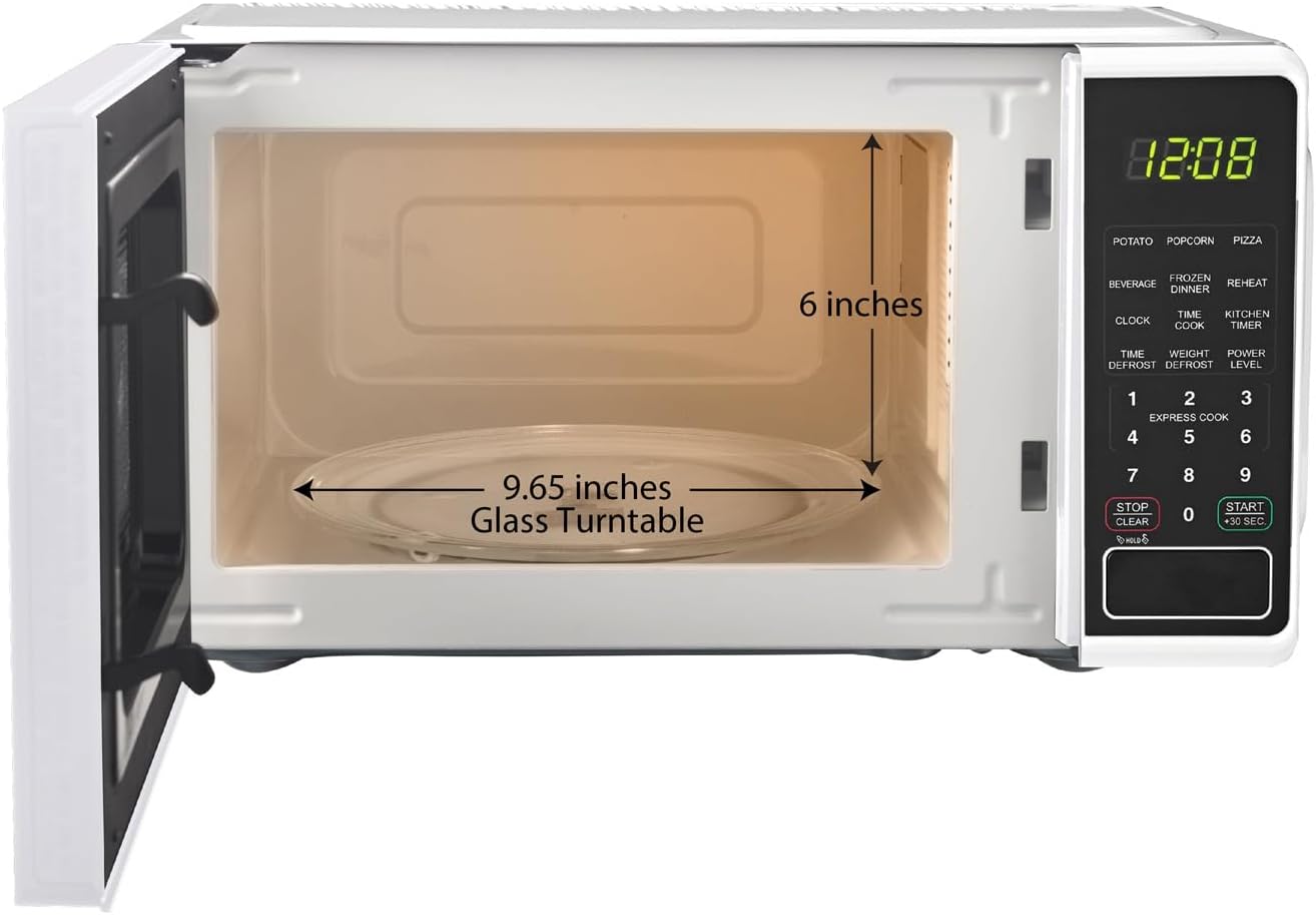 0.7 cu. ft. Countertop Microwave Oven, 700 Watts, Easy Clean Interior, with Safety Lock (Please choose color)