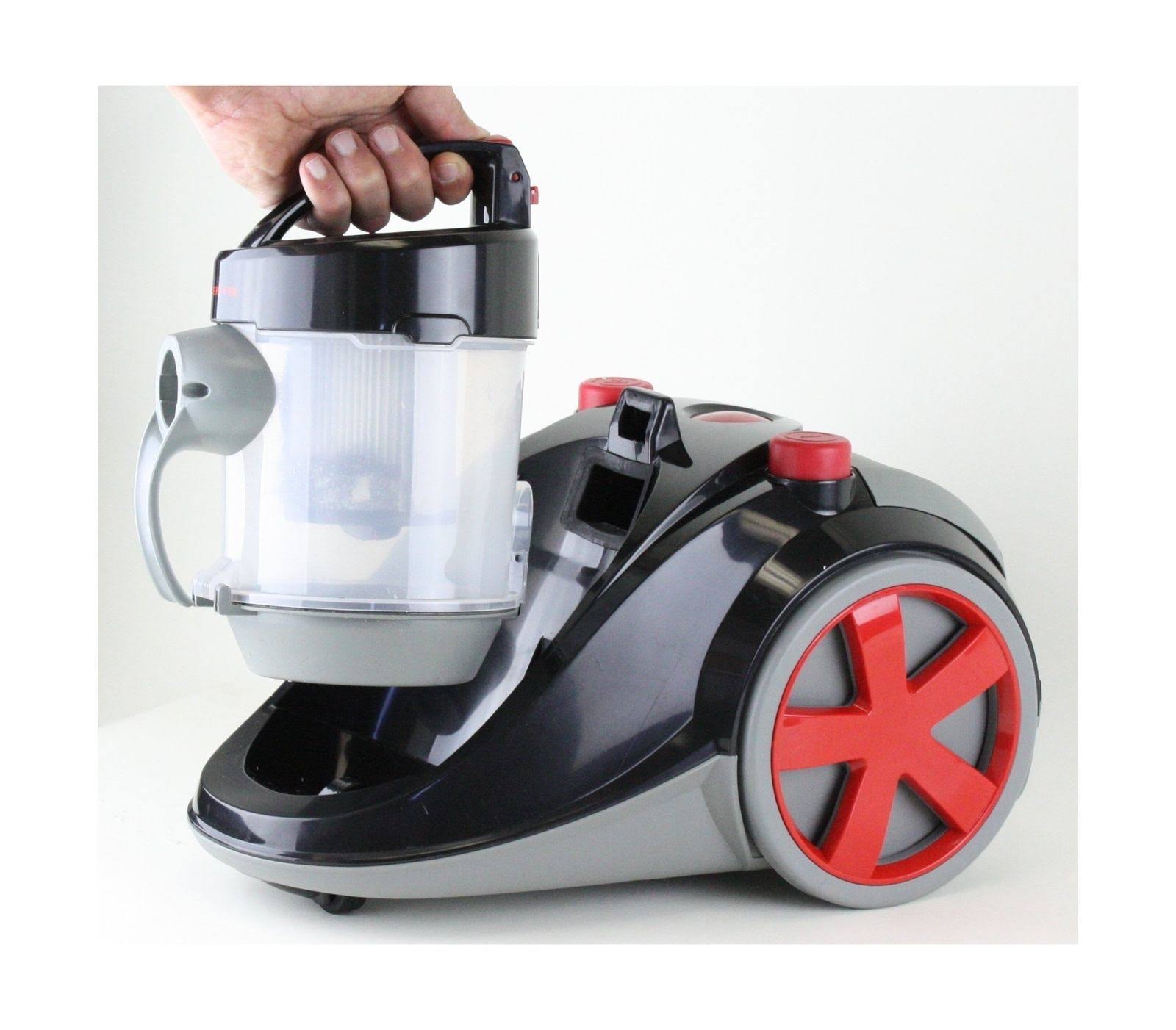 Ovente Bagless Canister Cyclonic Vacuum with HEPA Filter, Comes with pet/sofa