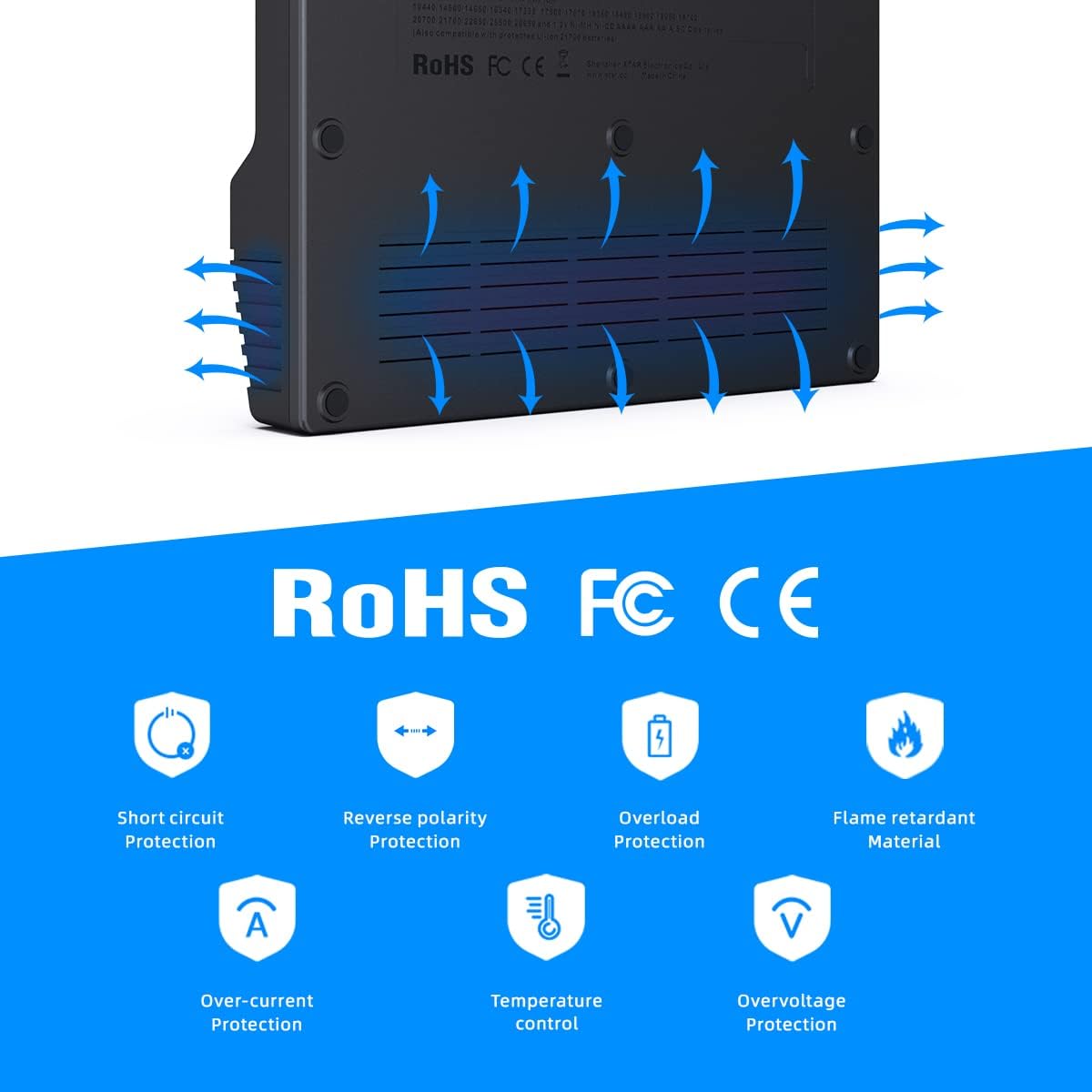 18650 battery charger 8 slot XTAR VC8 PLUS with INPUT Adapter 2022 Rechargeable lithium Battery Charger 8 slot 18650 21700 Charger test battery real capacity