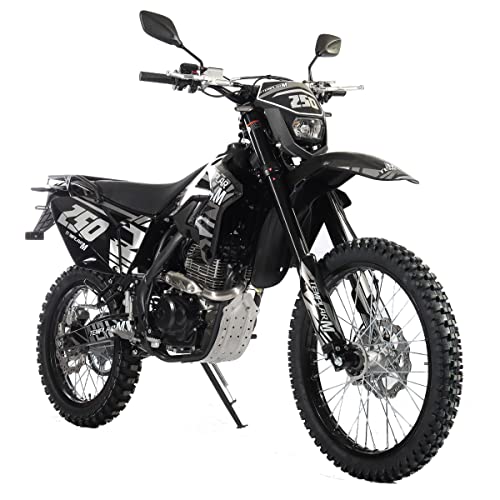 X-PRO Templar M 250cc Dirt Bike with Zongshen Engine 5 Speed Pit Bikes Adult Pitbike, Big 21"/18" Wheels! (Black)