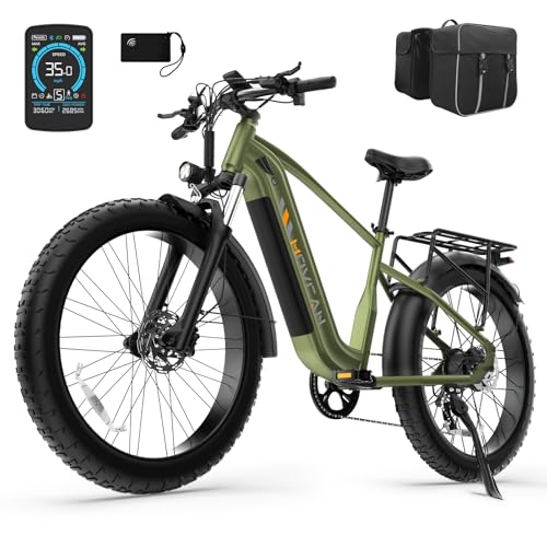 EB60 26" Fat Tire Electric Bike for Adults,2000W Motor Peak 2500W Up to 35MPH&70Miles,48V 20.8AH Hidden Battery,Commuting Electric Mountain Bike, 7 Speed Gear, Hydraulic Brake Ebike