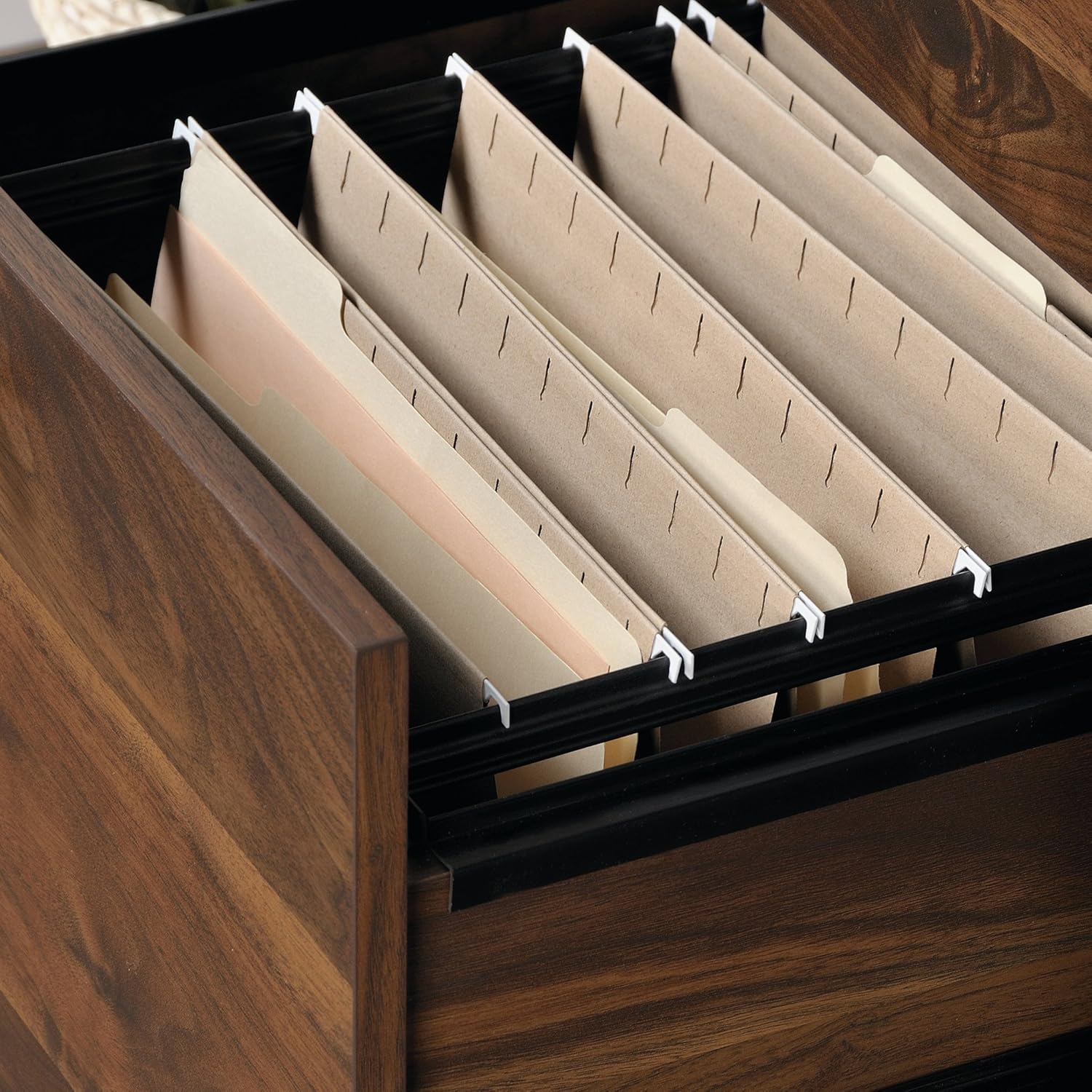 Sauder Harvey Park Narrow Bookcase, Grand Walnut finish