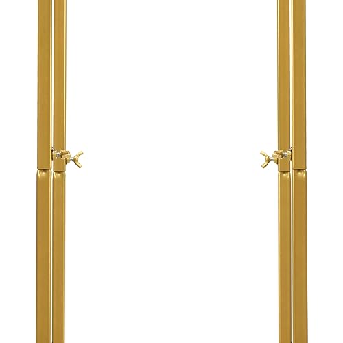 Wedding Arch Backdrop Stand, Wedding Arches for Ceremony Square Metal Balloon Arch Stand Garden Arbor Frame for Wedding Birthday Party Baby Shower Photo Booth Background Decoration (Gold)