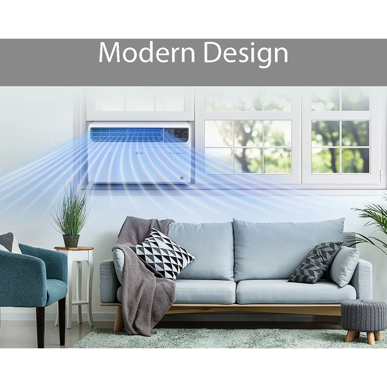 LG 115V 14,000 BTU DUAL Inverter Smart Window Air Conditioner, Cools 800 Sq. ft.