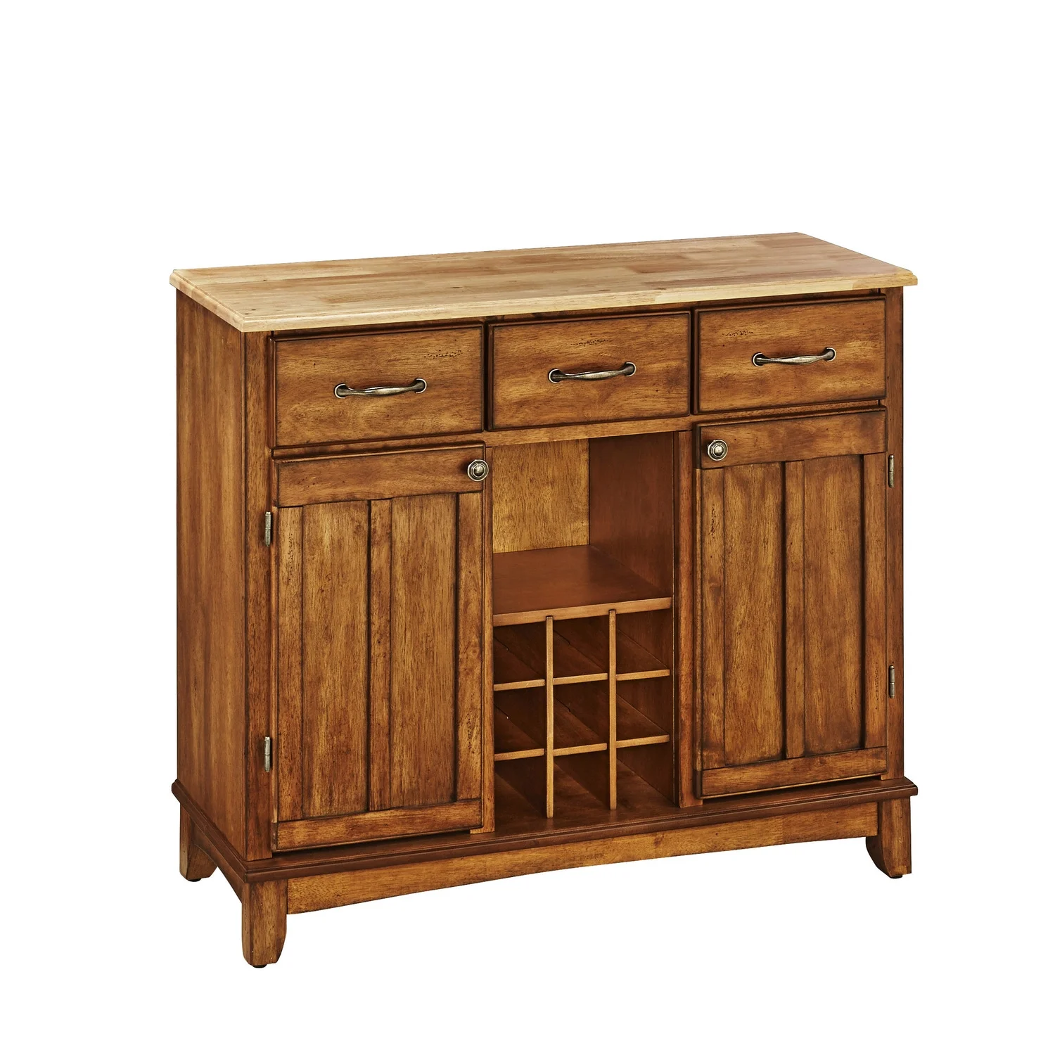 Homestyles Buffet of Buffets Wood Buffet in Brown