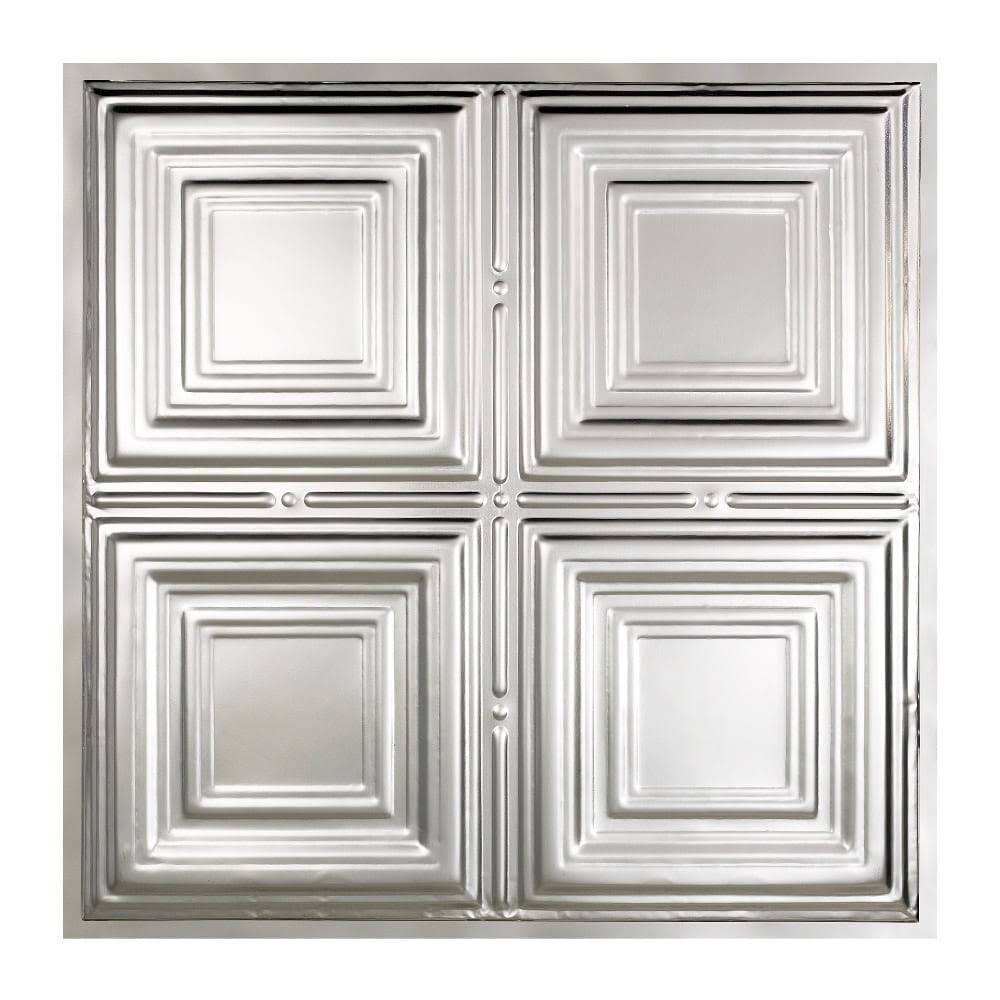 Great Lakes Tin Syracuse Unfinished 2-Foot x 2-Foot Lay-In Ceiling Tile (Carton of 5) 2 x 2