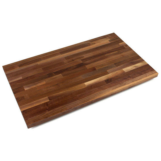 John Boos 1-3/4x22 Thick American Black Walnut Blended Butcher Block Island Countertop 36x22 W x 32x22 D, Varnique Finish