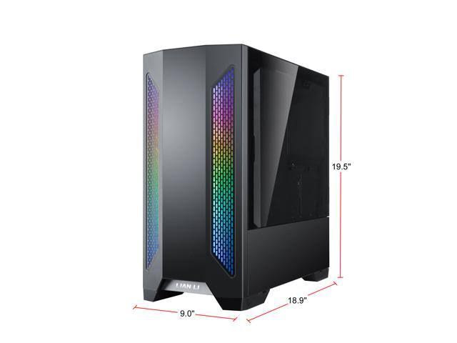 Lian-Li LANCOOL 2 ATX Case with Tempered Glass, Black II - x