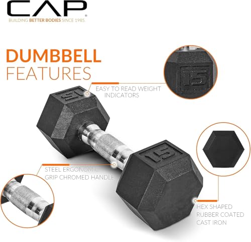 CAP Barbell 150 lb Dumbbell Set with 2-Tier Rack | Multiple Options
