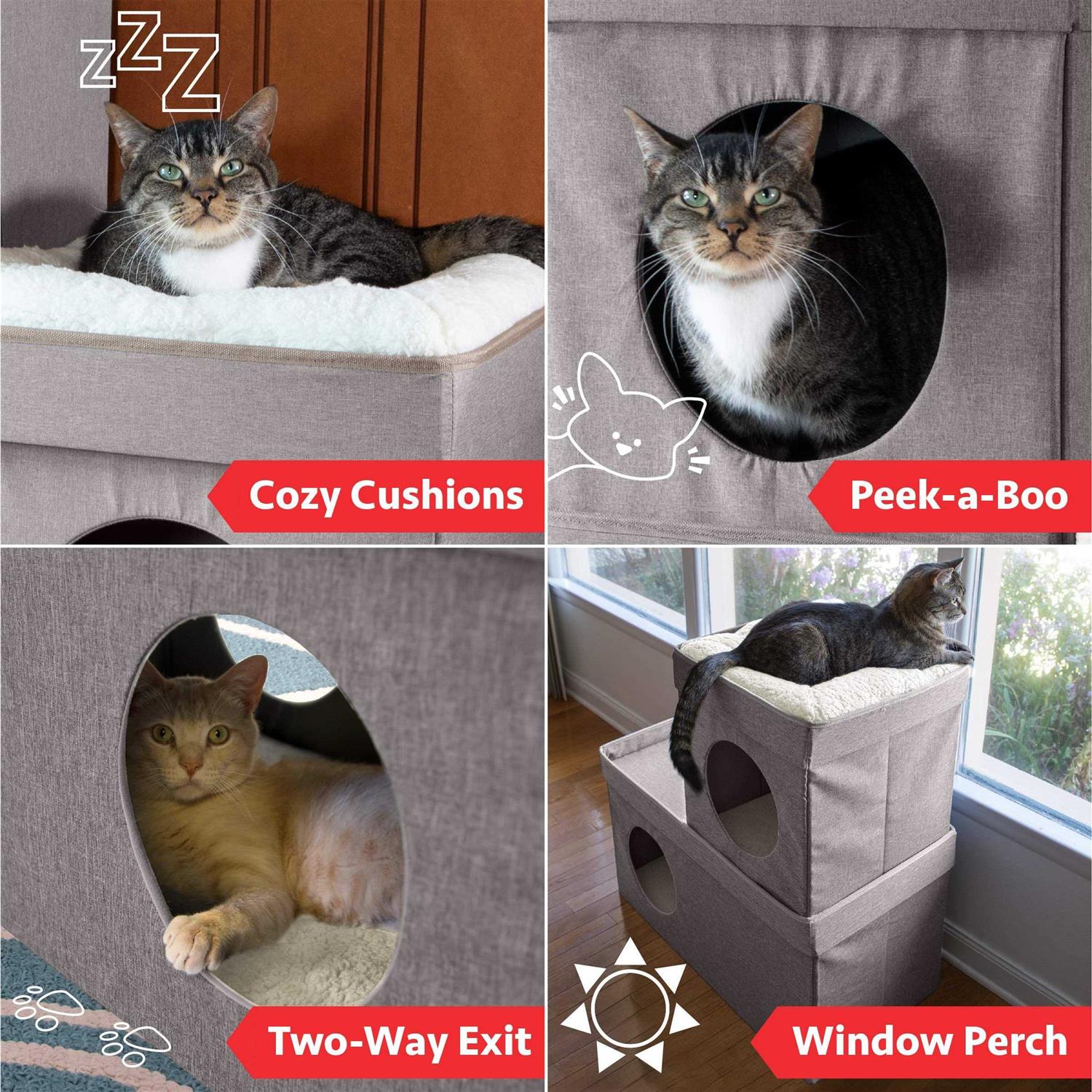 Kitty City Large Stackable Cat Condo - Pet Supplies online store