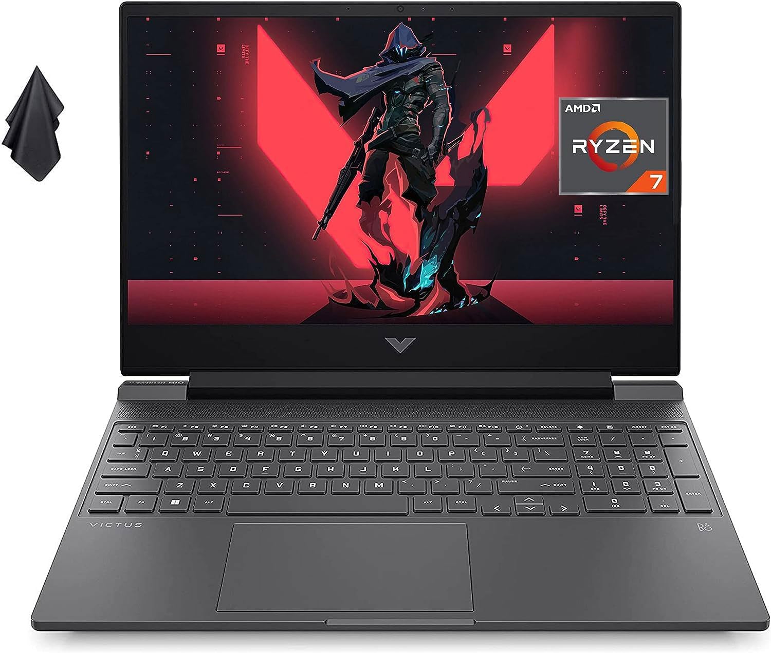 HP Victus Gaming Laptop, AMD Ryzen 7 5800H Processor, GeForce RTX 3050 Ti, 15.6" FHD 144Hz IPS Display, Webcam, WiFi 6, HDMI, Bluetooth, Enlarged Touchpad, Windows 11, Silver