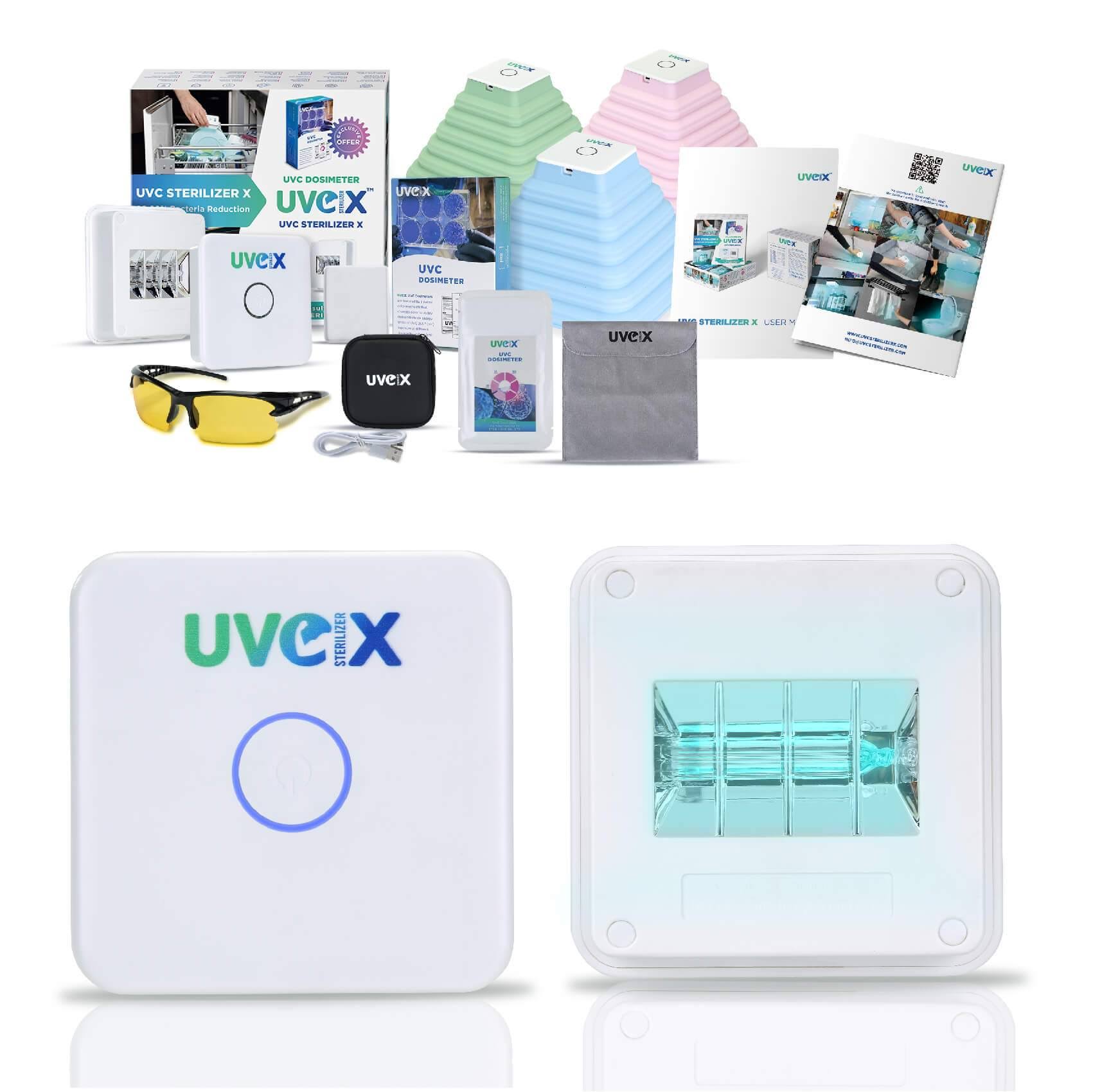 UVC Sterilizer x 3 Package - UV Light Sanitizer - Sterilizer - Portable UV Sterilizer - Germicidal UV Light - Ultraviolet Light