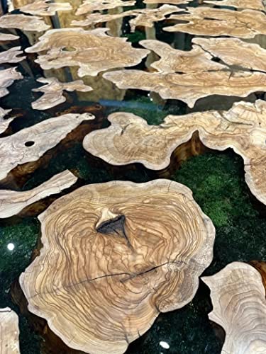 Personalized Large EPOXY Table, Resin Dining Table for 2, 4, 6, 8 River Dining Table Top, Wood Epoxy Coffee Table Top, Living Room Table (without Stand, 36 x 20inches)