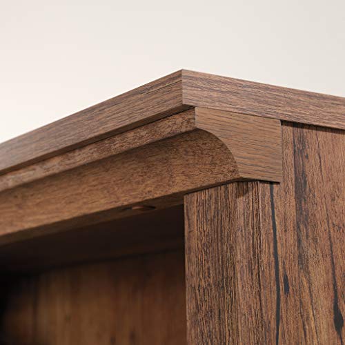 Sauder 5 Tier Book Shelf Wooden Bookcase Multipurpose Bookshelf for Home Office, Living Room, in Chalked Chestnut