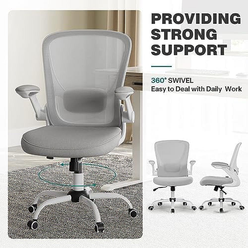 FDSHOIYN ERGONOMIC Ergonomic Office Chair  Comfortable Office Chair with Lumbar Support  Breathable Mesh Chair with Adjustable Height  Home Office Desk Chairs with Flip-up Armrests  Rolli - Curated Treasures Market
