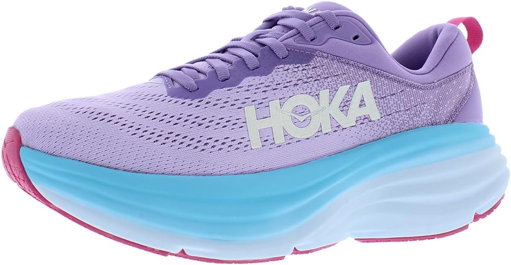 HOKA ONE ONE Bondi 8 Womens Shoes Size 6.5, Color: Chalk Violet/Pastel Lilac