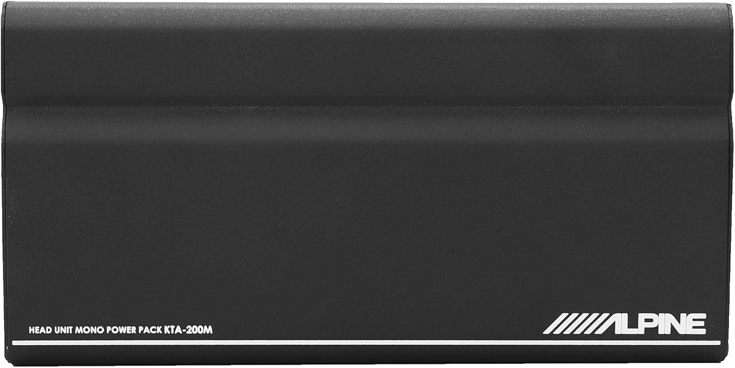 Alpine KTA-200M Mono Power Pack Amp with Alpine SWT-S10 10" Loaded Tube Subwoofer and Bass Knob