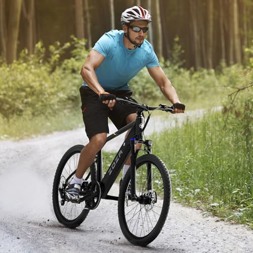Electric Bike, 1000W Peak Motor, 26” Electric Mountain Bike, 375Wh Removable Battery, 40 Miles Range & 22 Mph Step-Over Ebike for Adults, Electric Bicycle for Commute, 7 Speed