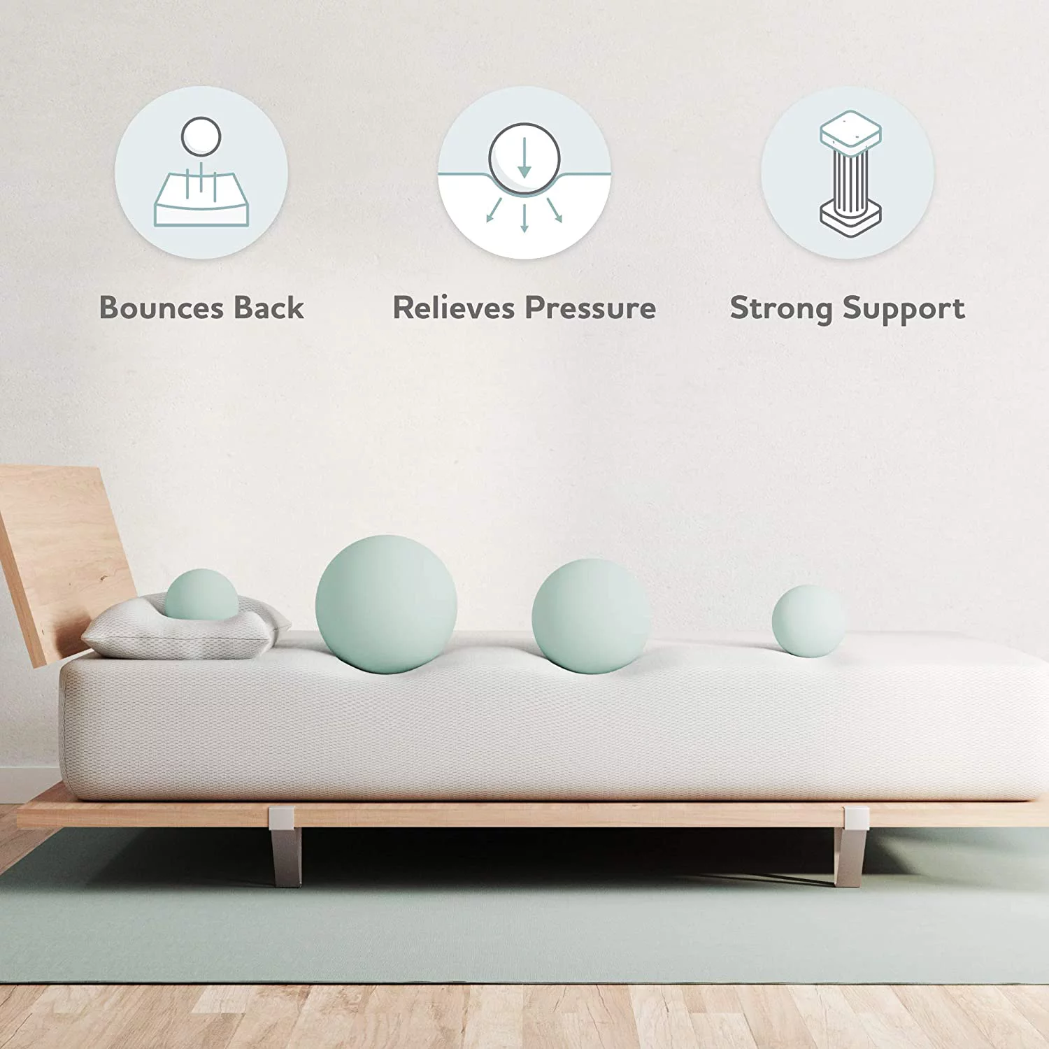 VAYA 8 Inch Adaptive Foam Mattress, Twin Size - Curated Treasures Market