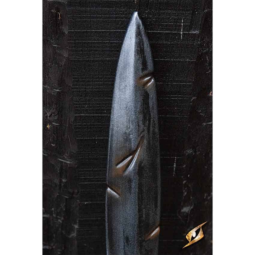 Battleworn Celtic Leaf LARP Sword - 100 cm | Leather by Medieval Collectibles