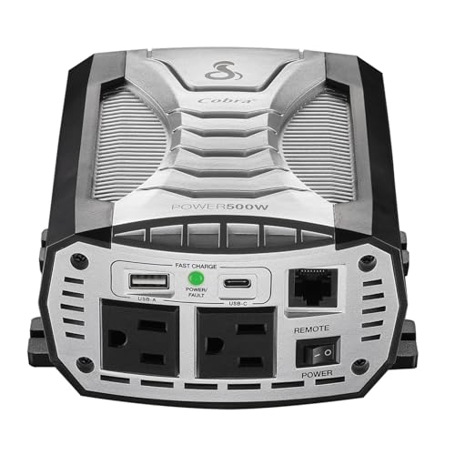Cobra PRO 2500W Professional Grade Power Inverter, Portable – 2500-Watt Car Charger, 4 Grounded AC Outlets, 2 Fast Charge USB Ports and Remote Controller (CPIALCDG1) Compatible