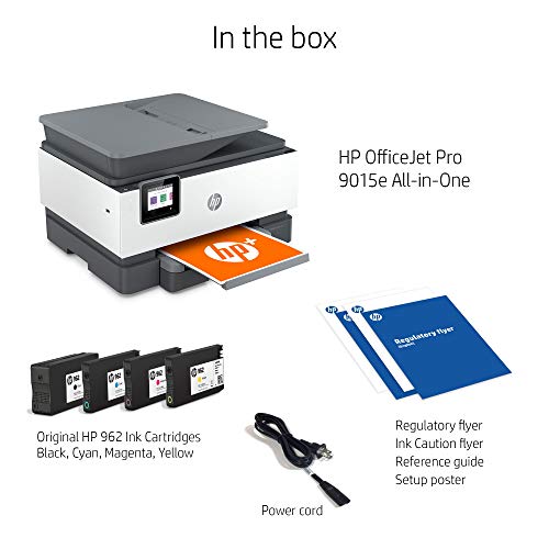 HP OfficeJet Pro 9015e Wireless Color All-in-One Printer with 6 Months Free Ink, Gray (1G5L3A) (Renewed Premium)