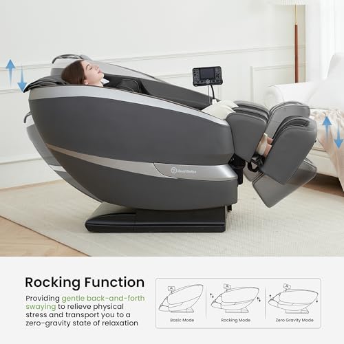 Real Relax Massage Chair Full Body of Dual-core S Track, 12 Auto Modes, Back and Calves Heating, Zero Gravity Massage Recliner Chair, FS01 Brown