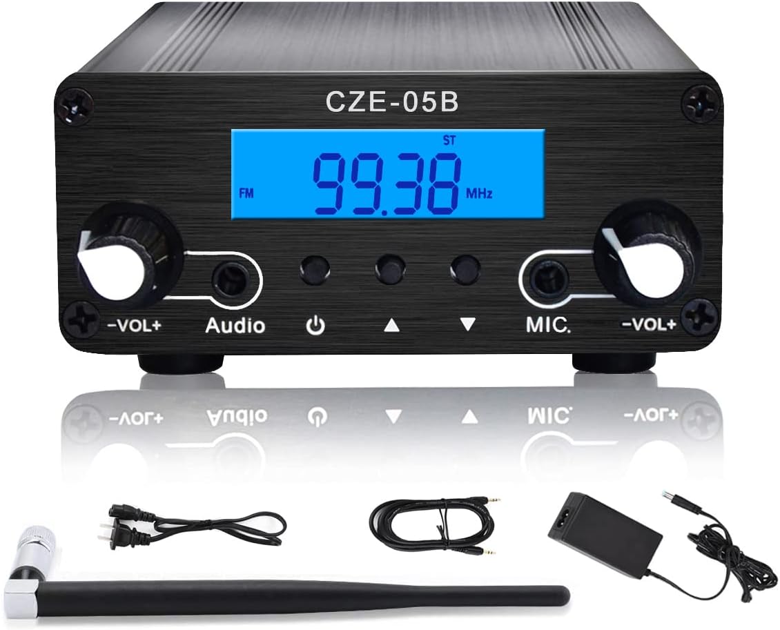 FM Stereo Transmitter, FCC Certified FM Transmitter for Church 0.5W Broadcast Transmitter